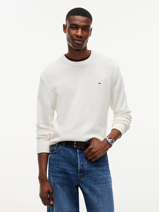 Maglioncino Tommy slim fit bianco