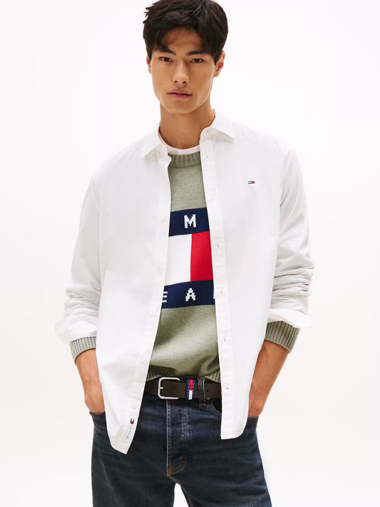 Camicia regular fit poplin bianco