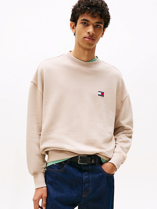 Felpa Tommy jeans girocollo sabbia