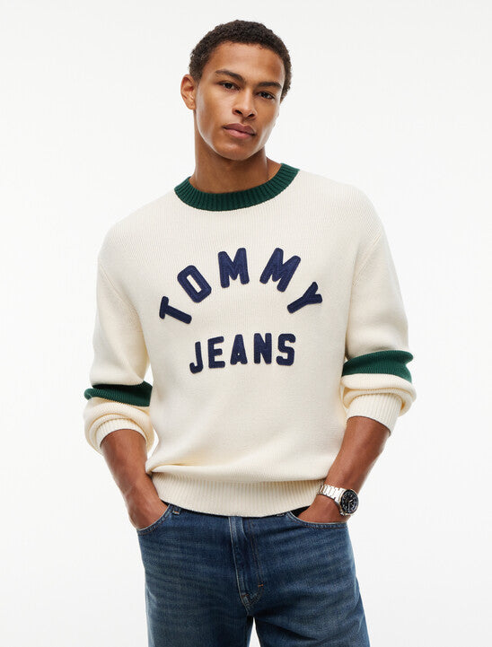 Maglioncino Tommy jeans panna/verde/blu