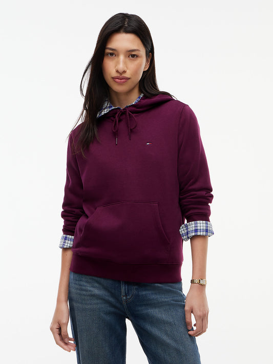 Felpa Tommy jeans con cappuccio bordeaux
