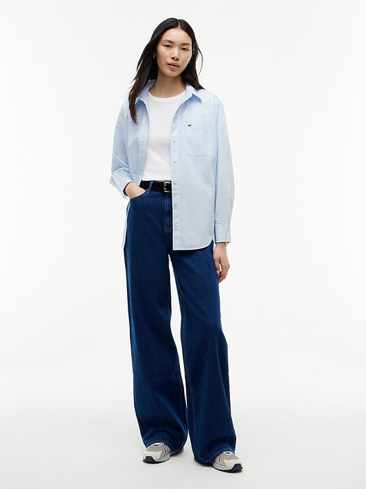 Jeans Claire wide fit a vita alta in denim blu