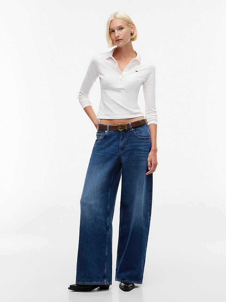 Jeans Daisy loose a vita bassa in denim blu