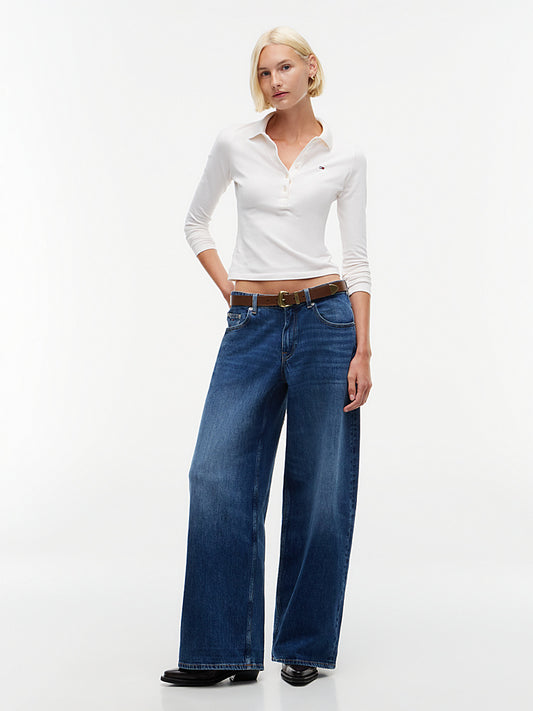 Jeans Daisy loose a vita bassa in denim blu