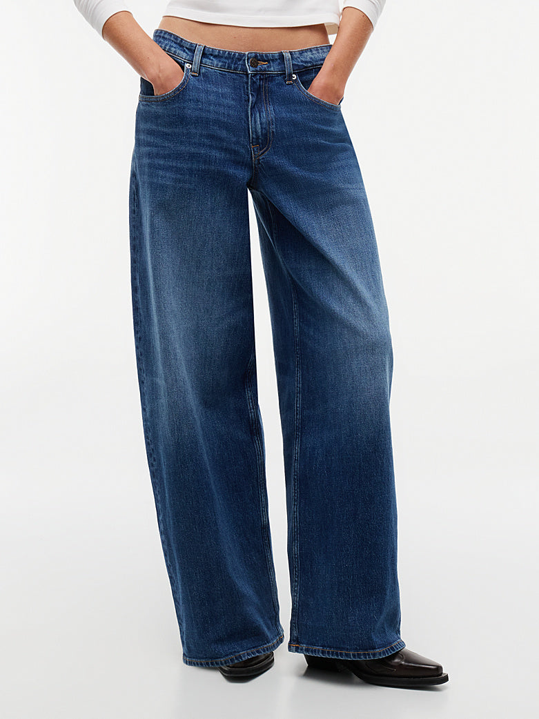Jeans Daisy loose a vita bassa in denim blu