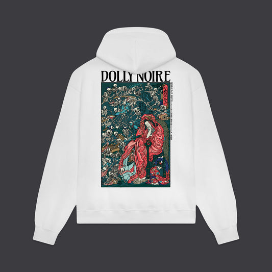 Felpa Jigoku Dayu con cappuccio bianco