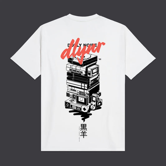 T-Shirt Yokai console bianco