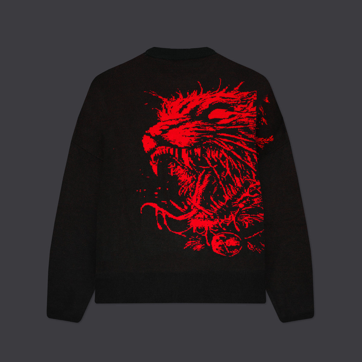 Maglione Satanicat boxy fit in cotone nero