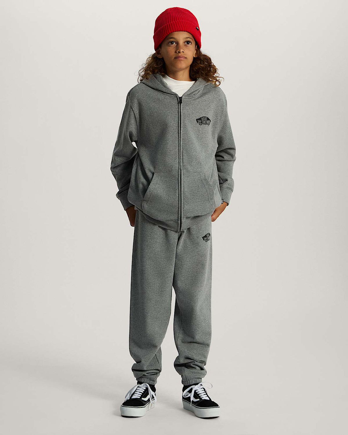 Set di tuta Vans full zip con cappuccio grigio - 8/14 ANNI