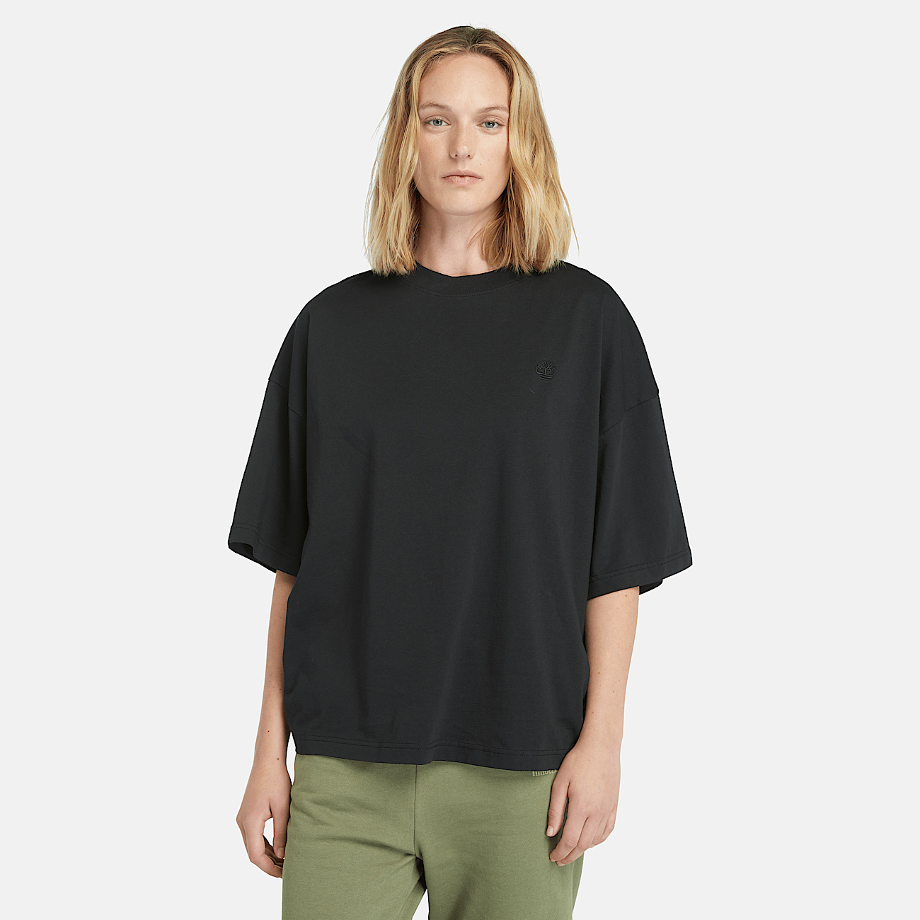 T-shirt Dustan oversize crop nero