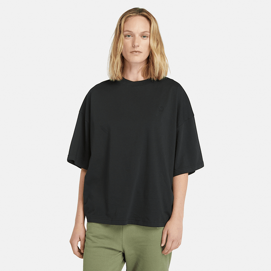 T-shirt Dustan oversize crop nero