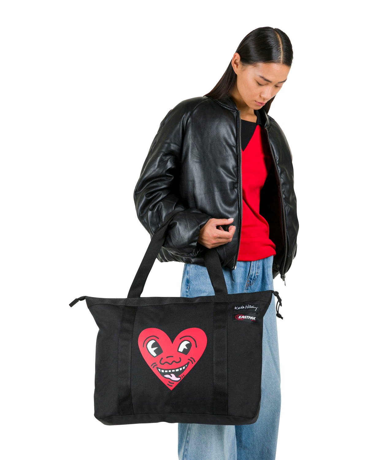 Borsa Travel tote Keith Haring nero