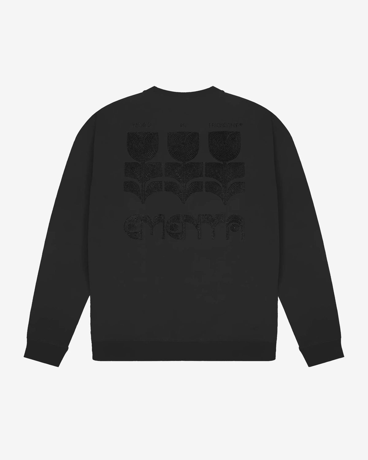 Felpa Flourish girocollo nero