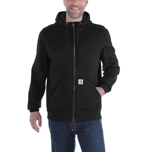 Giacca Wind fighter full zip con cappuccio nero