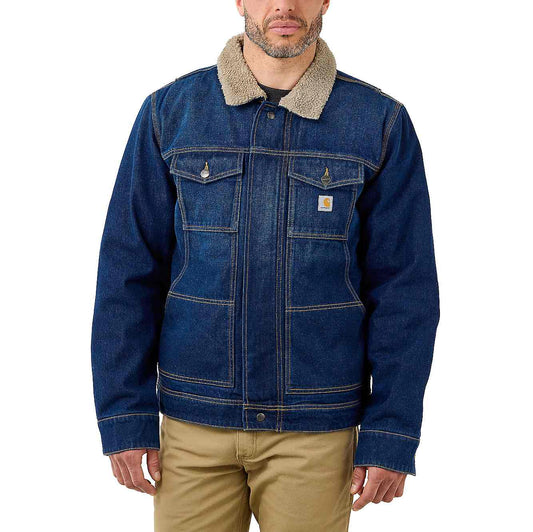 Giacca Chorelaxed sherpa in denim