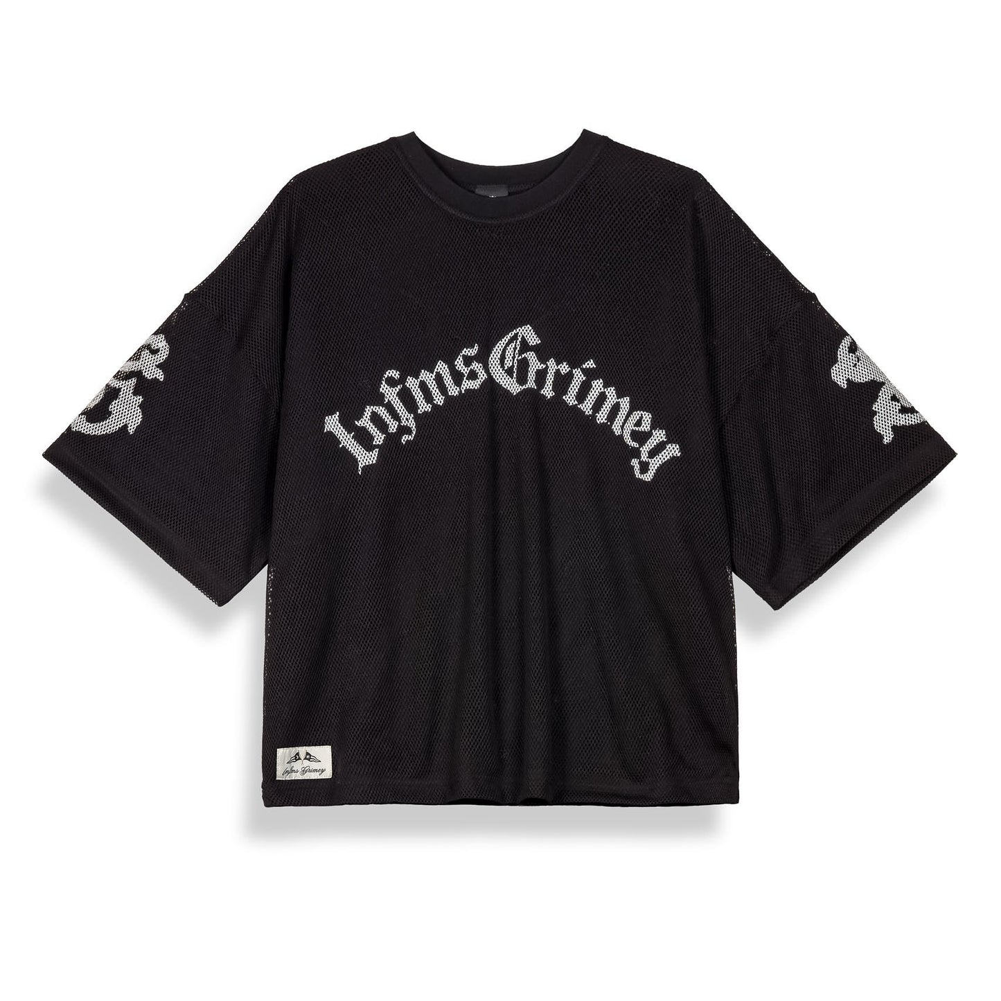 T-Shirt Mesh boxy traforata nero