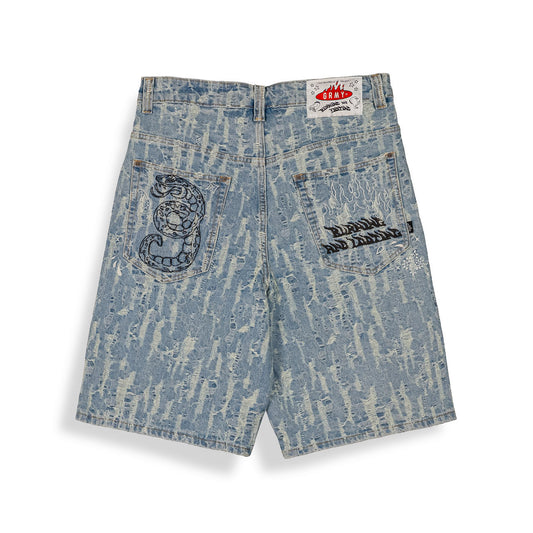 Shorts Droppin science Jacquard baggy denim