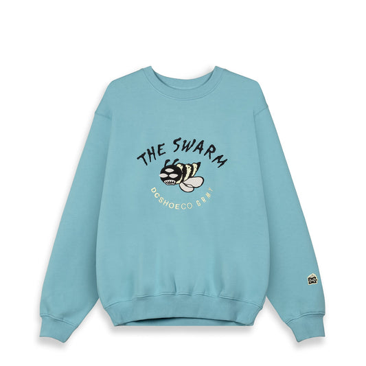 Felpa The Swarm Dc Shoes X Grimey girocollo celeste