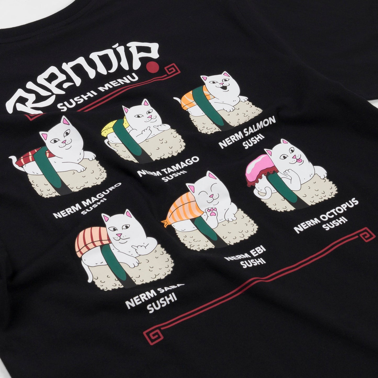 T-Shirt Sushi nerm nero