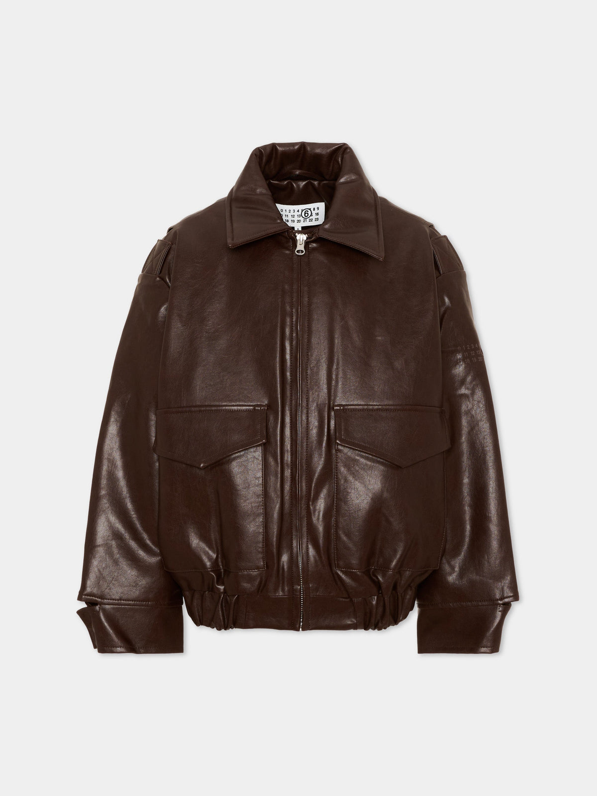 Giacca Maison Margiela in pelle bordeaux - 12/16 ANNI