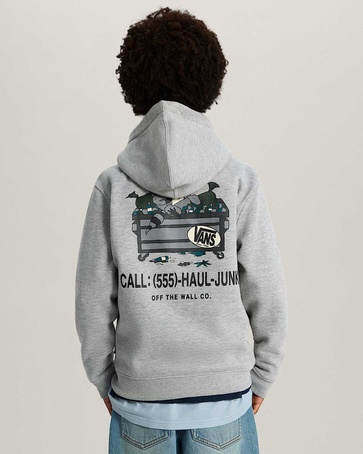 Felpa Dumpster full zip con cappuccio grigio - 8/14 ANNI