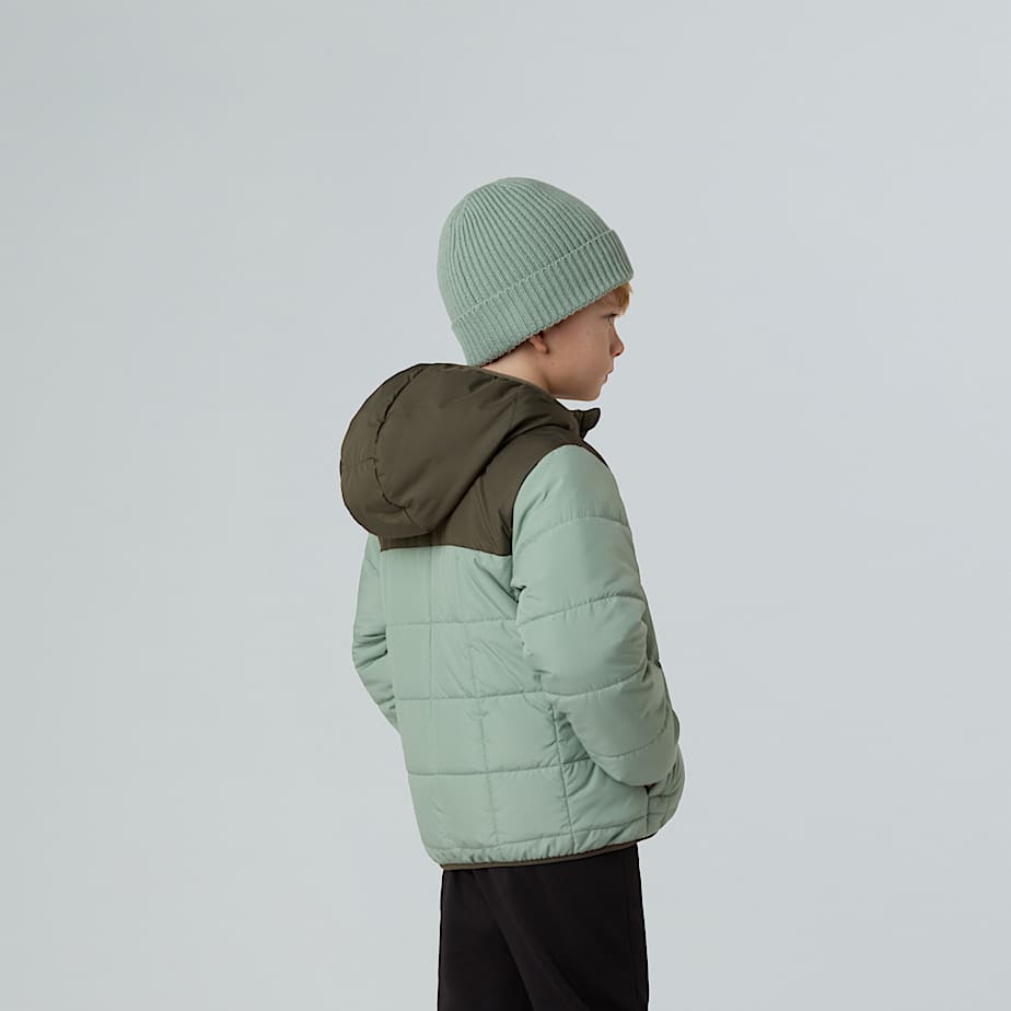 Giacca reversibile con cappuccio verde - 2/7 ANNI