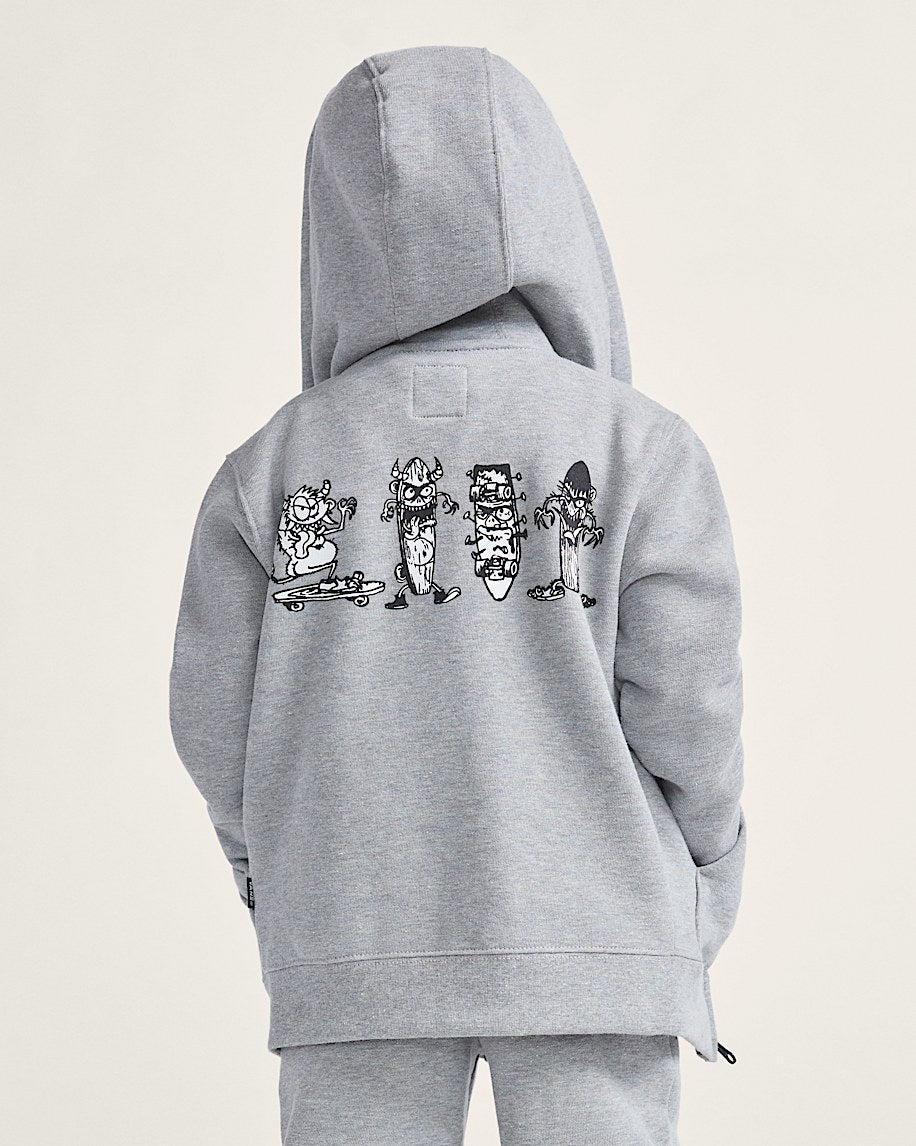 Felpa SK8 con cappuccio full zip grigio - 2/8 ANNI