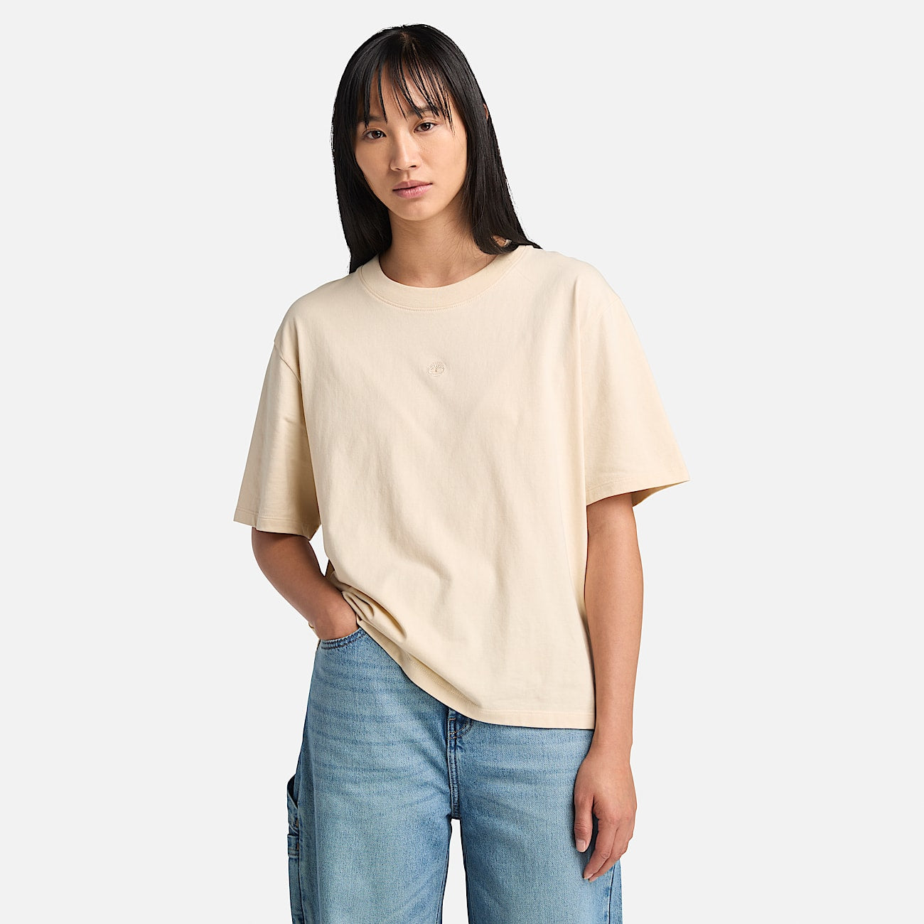 T-shirt Lush crop panna