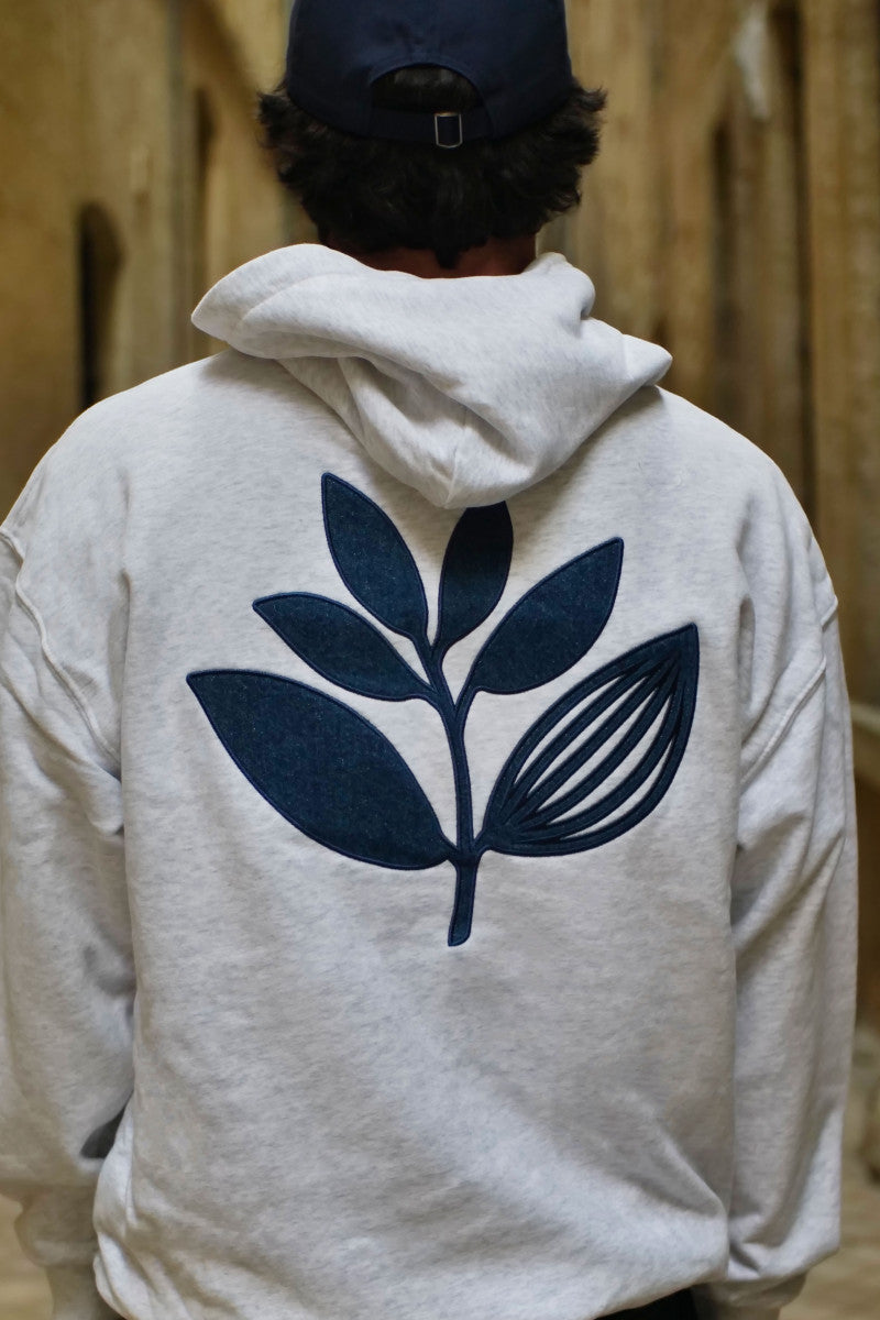 Felpa Denim plant con cappuccio grigio