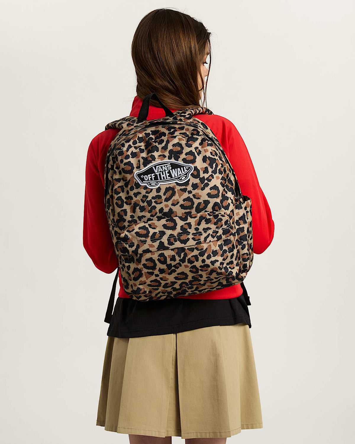 Zaino Old skool leopardato da bimba