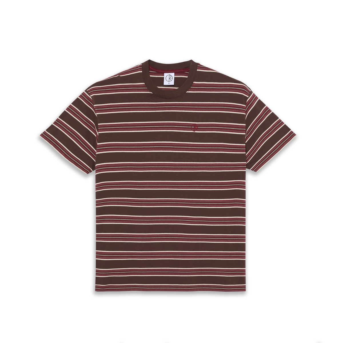 T-shirt Polar a righe marrone/rosso