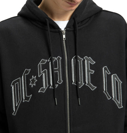 Felpa Planted full zip con cappuccio nero