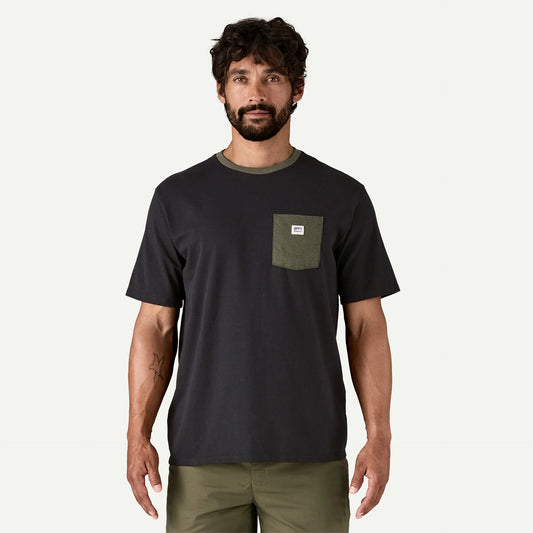 T-Shirt Shop sticker con taschino nero