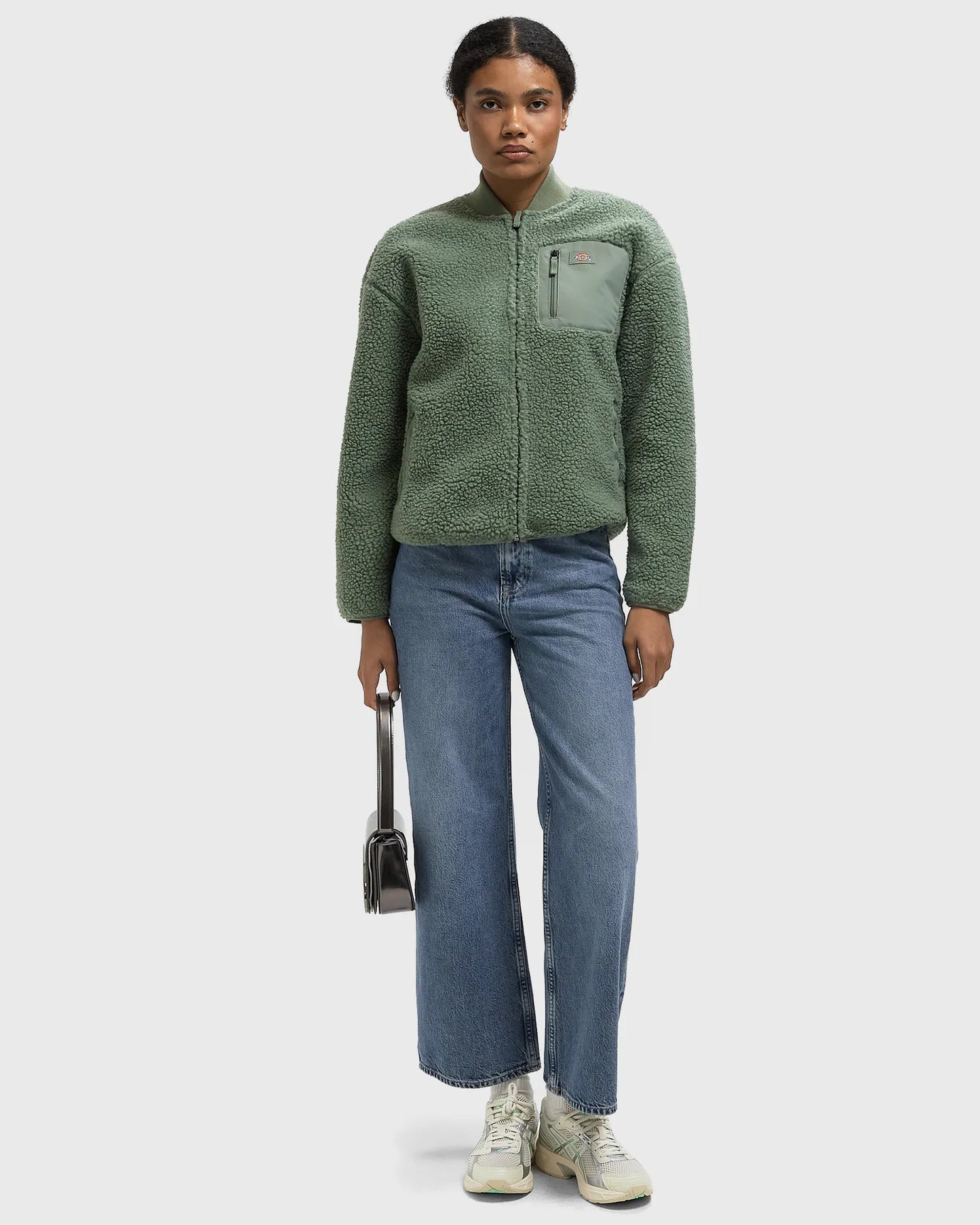 Giacca bomber Central in pile verde