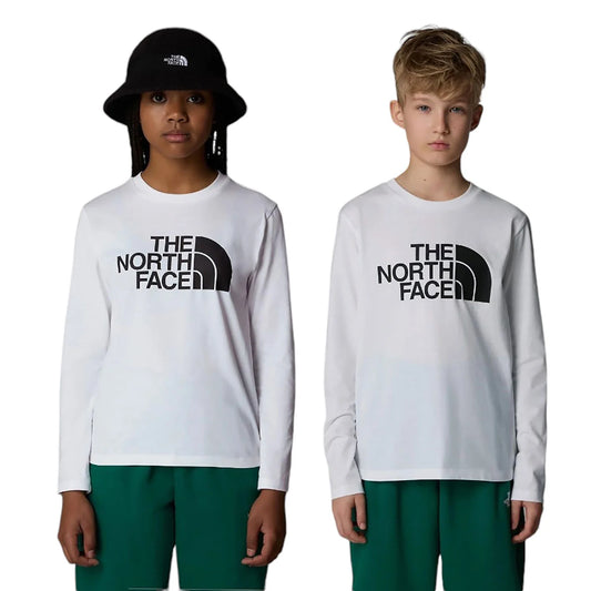 T-Shirt The north face a manica lunga bianco - 6/20 ANNI