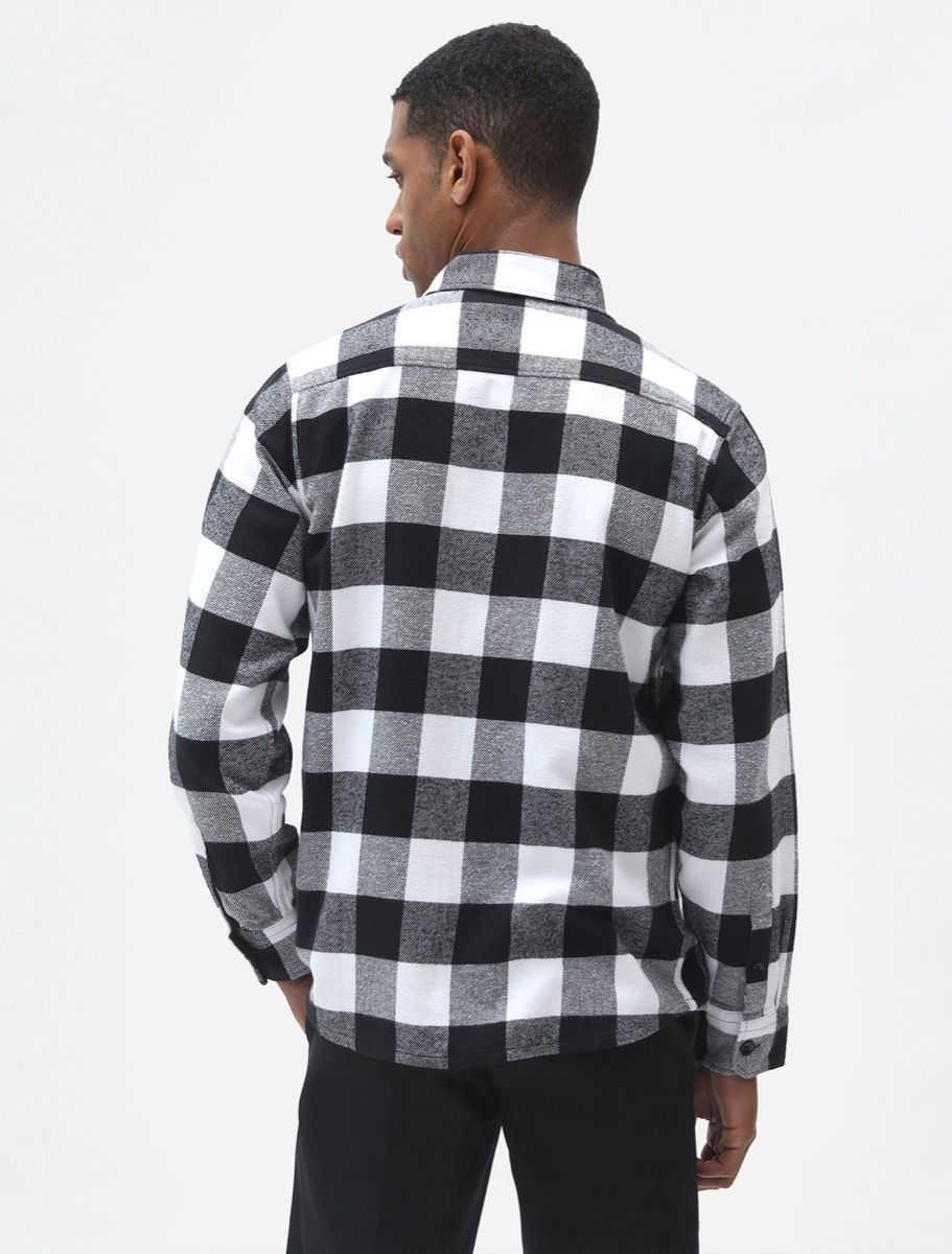 Camicia Sacramento in flanella nero/bianco