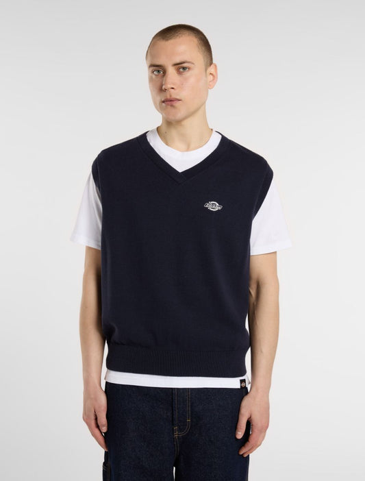 Gilet Summerdale in maglia blu scuro