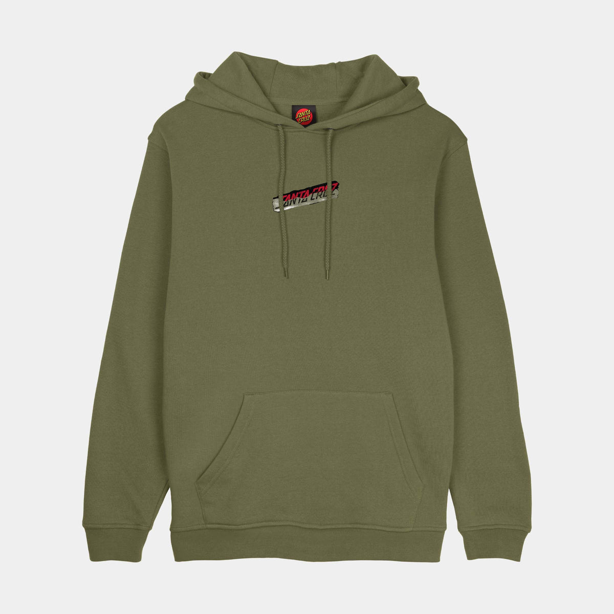 Felpa Damaged con cappuccio verde