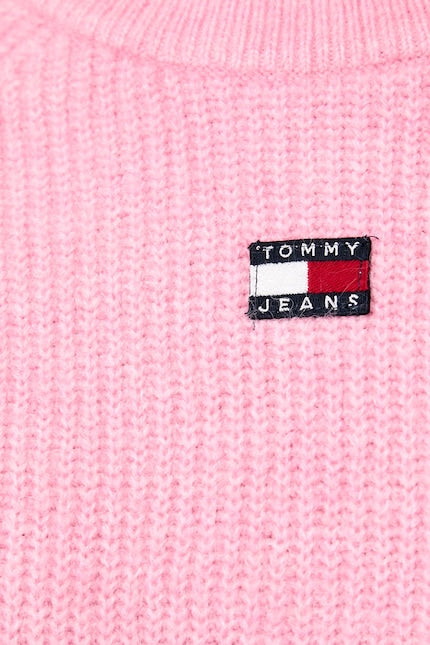 Maglione Tommy Jeans crop rosa
