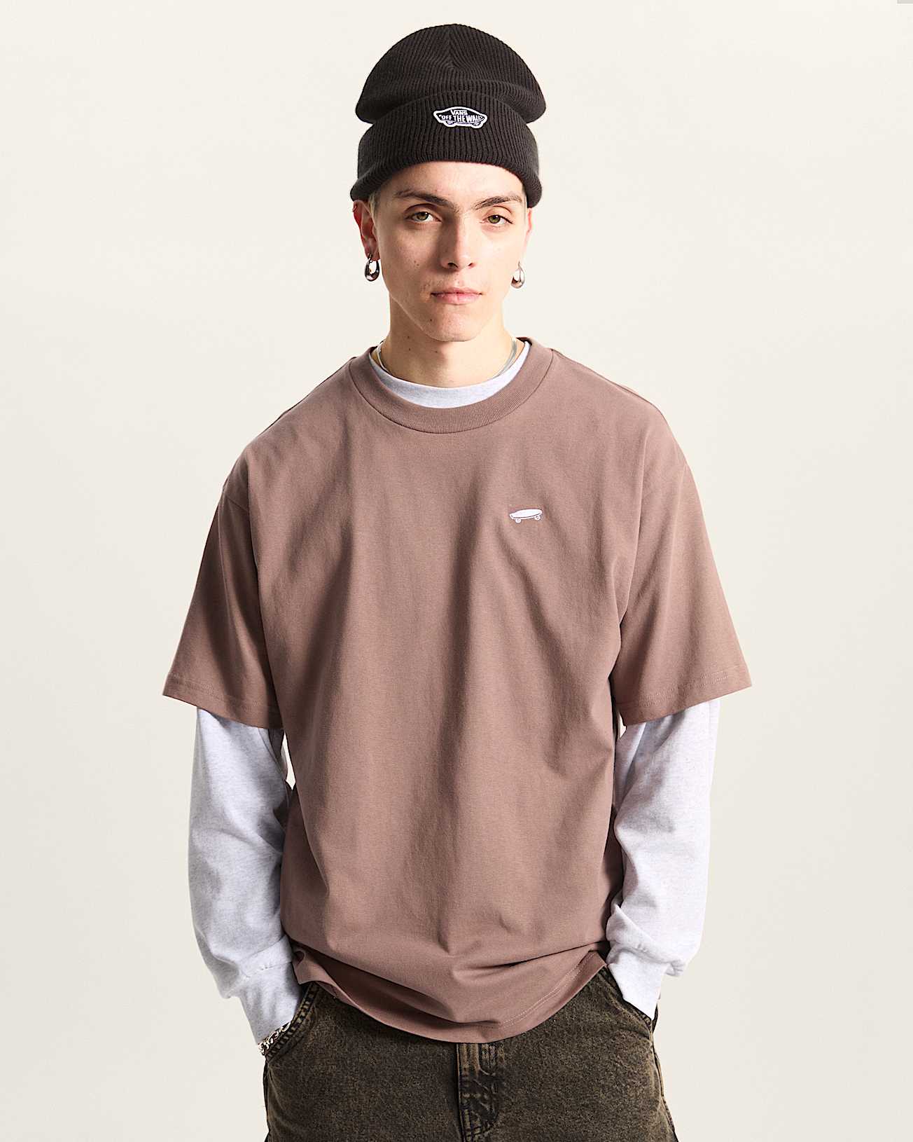 T-Shirt Salton loose marrone