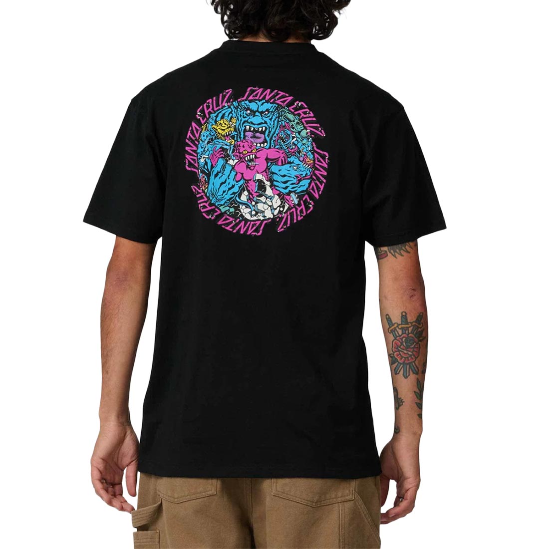 T-Shirt Roskopp monster strip nero