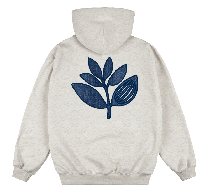 Felpa Denim plant con cappuccio grigio