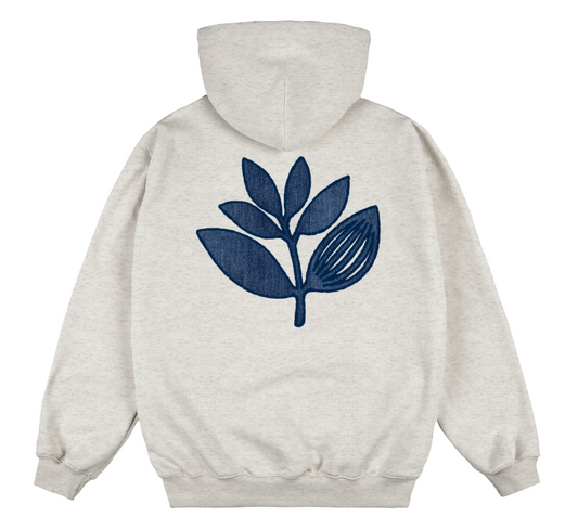 Felpa Denim plant con cappuccio grigio