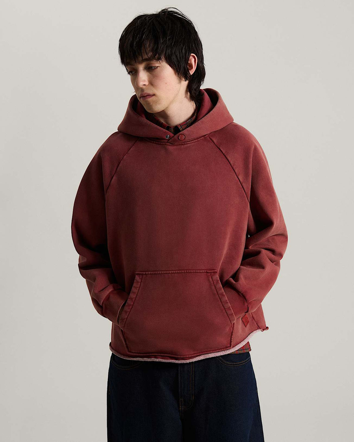 Felpa Tilt roolled con cappuccio bordeaux