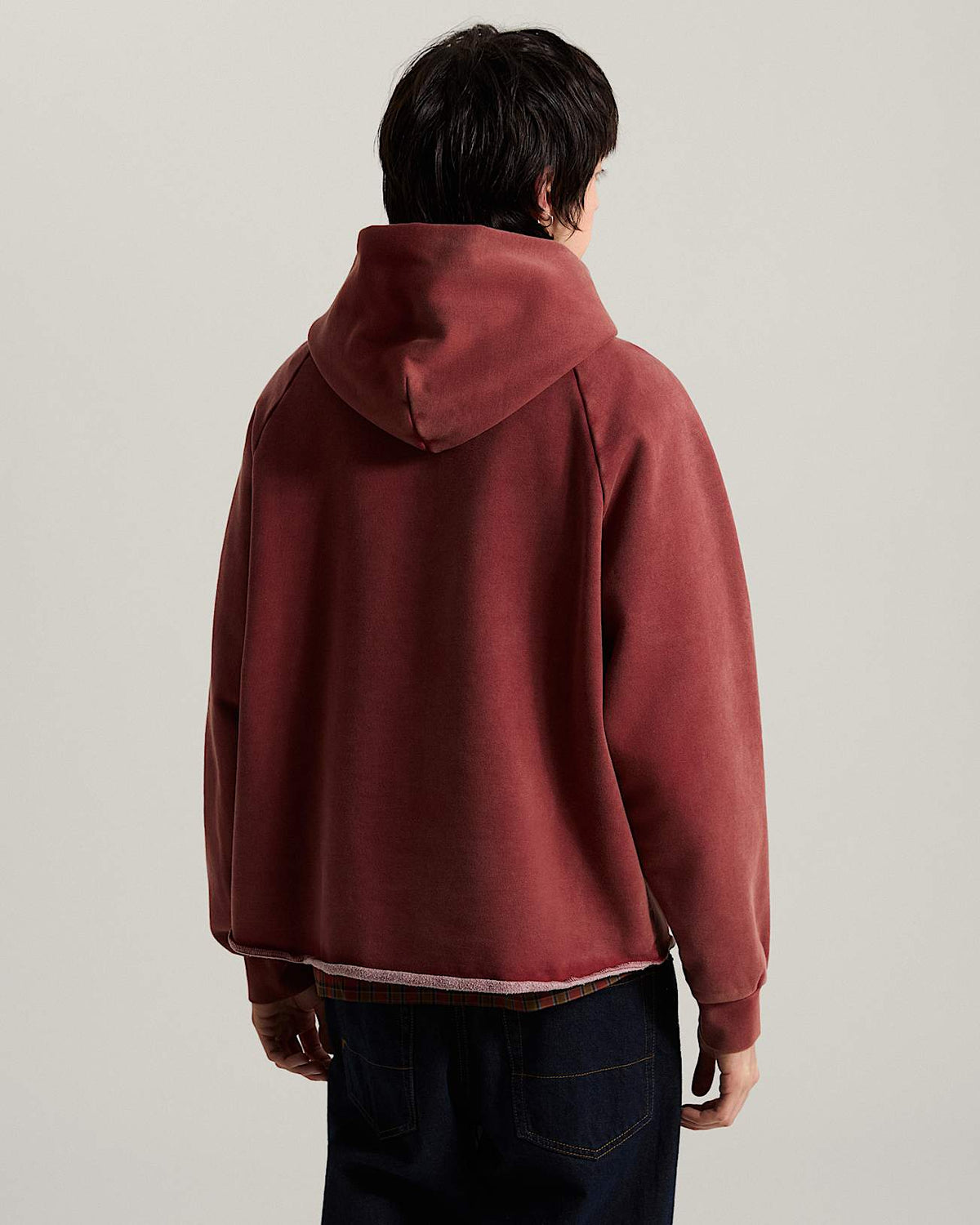Felpa Tilt roolled con cappuccio bordeaux