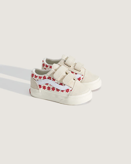 Vans Old skool con fiorellini panna