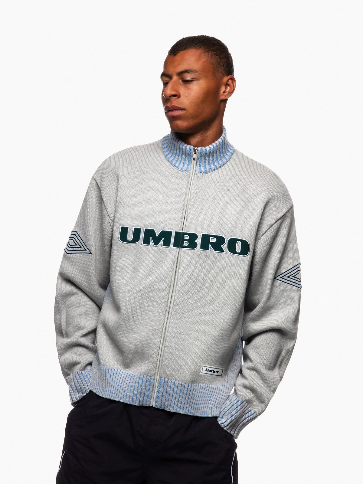 Pullover Butter Goods x Umbro full zip grigio
