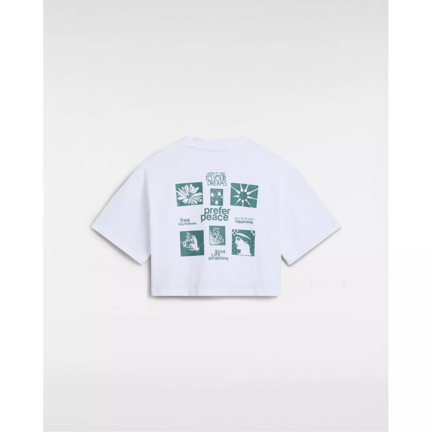 T-Shirt crop Preference bianco