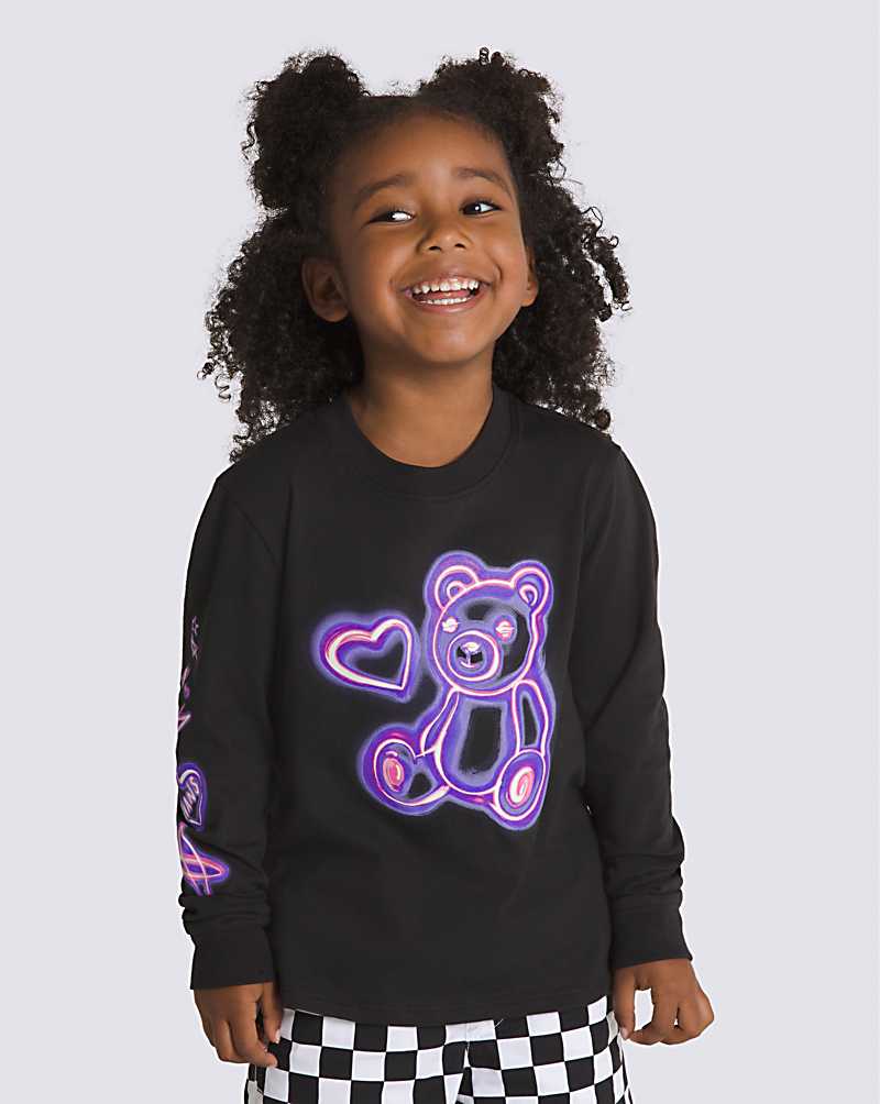 T-Shirt Party purple a manica lunga nero - 2/8 ANNI