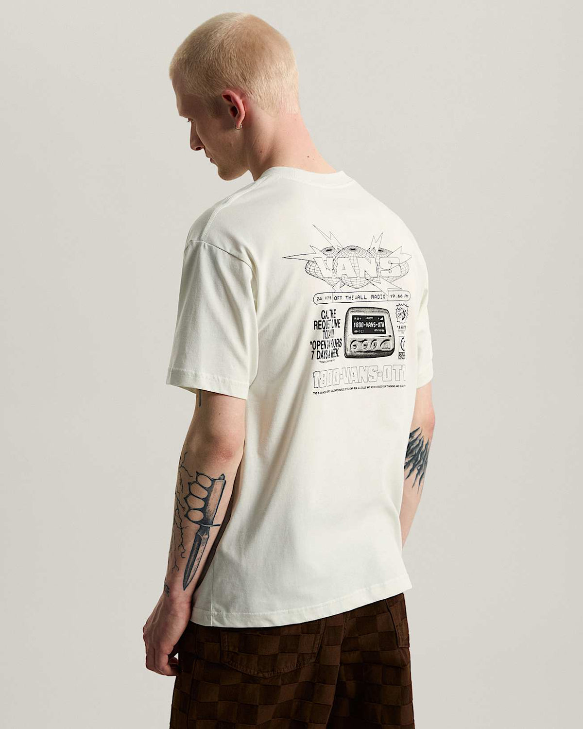 T-shirt Vans hotline radio bianco
